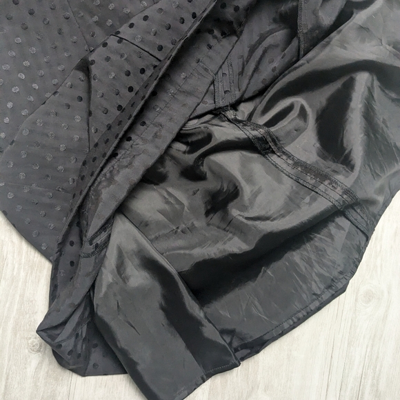 Reitman's Size 10 Black on Black Polka Dot Babydoll Cut Dress - Picture 6 of 7